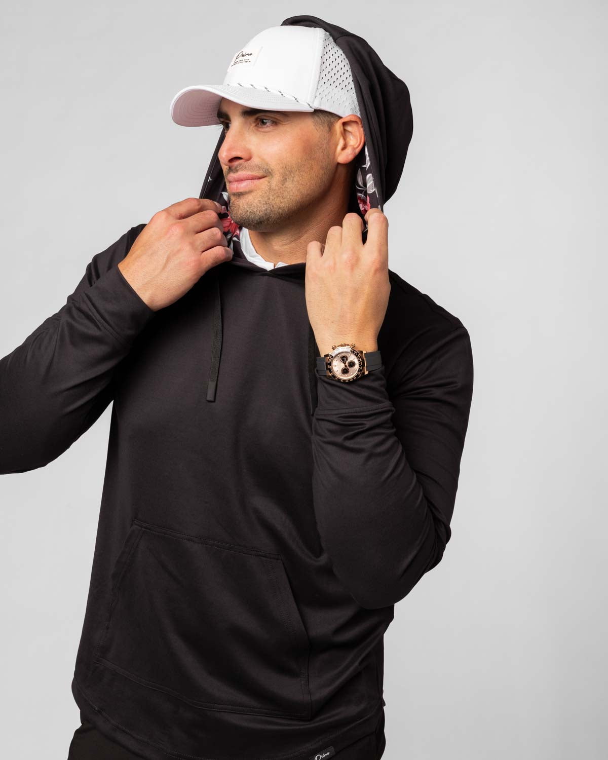 Cursive Golf Hoodie - Botanical