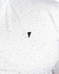 Blade Collar Polo - Cotton Candy close up of primo flag on chest