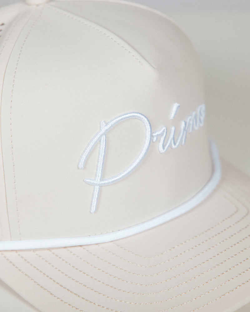 Cream Cursive Hat