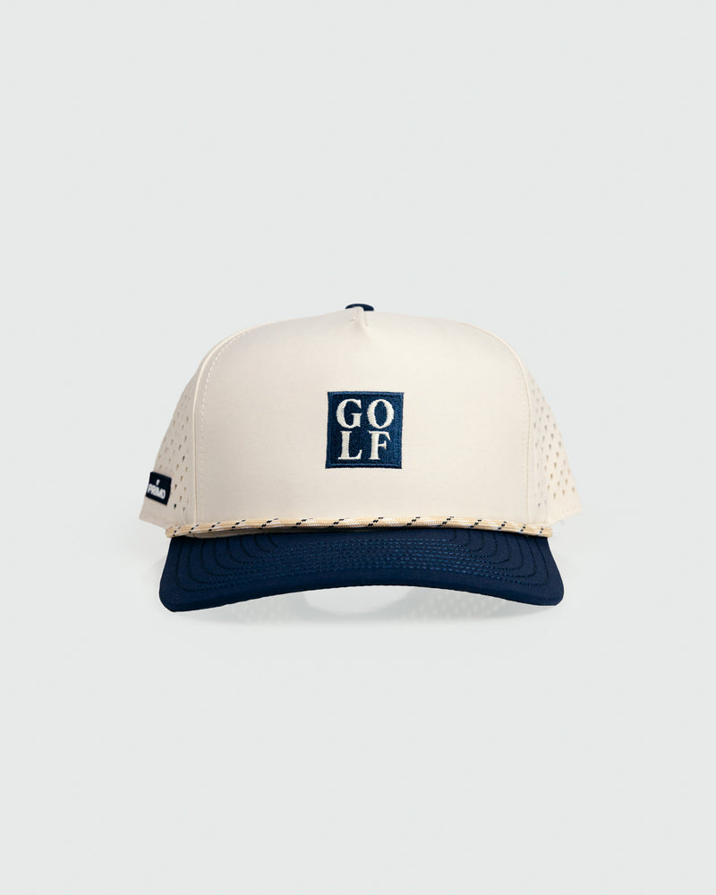Cream | Navy Golf Hat