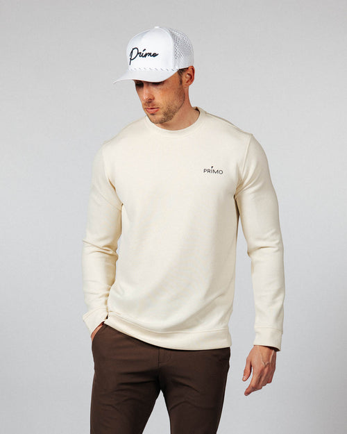 Men's Light Khaki Golf Crew Neck