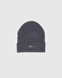 Dark Gray Cursive Beanie