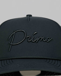 Dark Gray Monochrome Cursive Hat