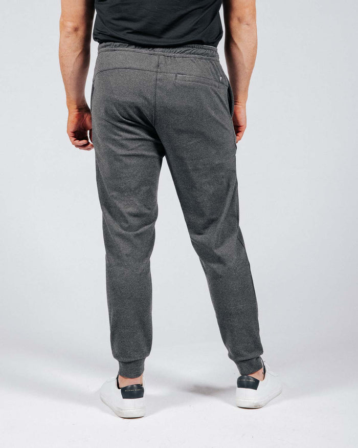 Dark Gray Brushed Rib Knit Jogger