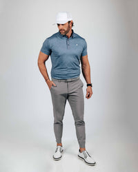 Dusty Blue Pebble Classic Polo