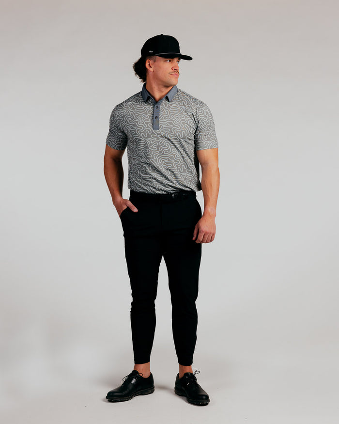 golf shirt with dress pants Personalize And Add To Cart Men's Set Polo+Pants pure navy XL Performance collection Men's Comfort Golf Dress Pants