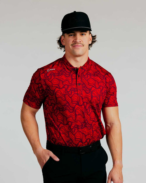 Cursive Blade Polo - Flame Scape