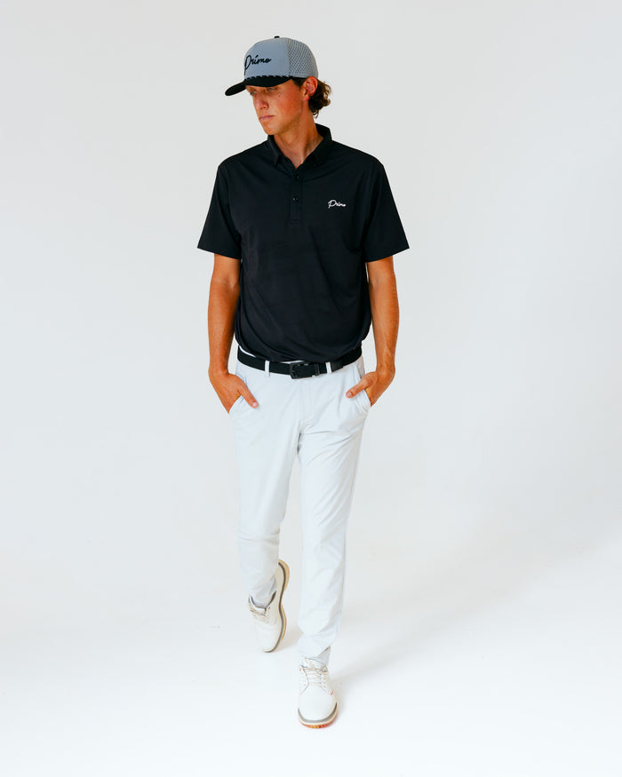 Grant Horvat Essentials Black Classic Polo
