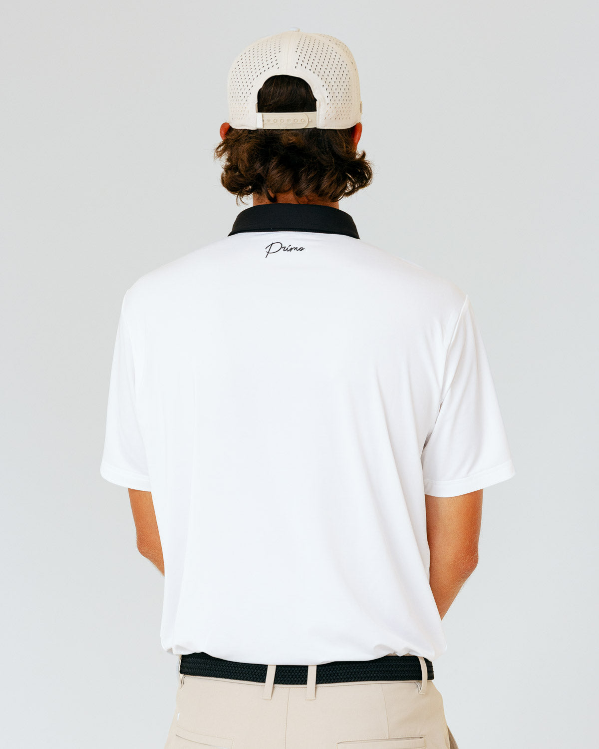 Grant Horvat Essentials White & Black Classic Polo