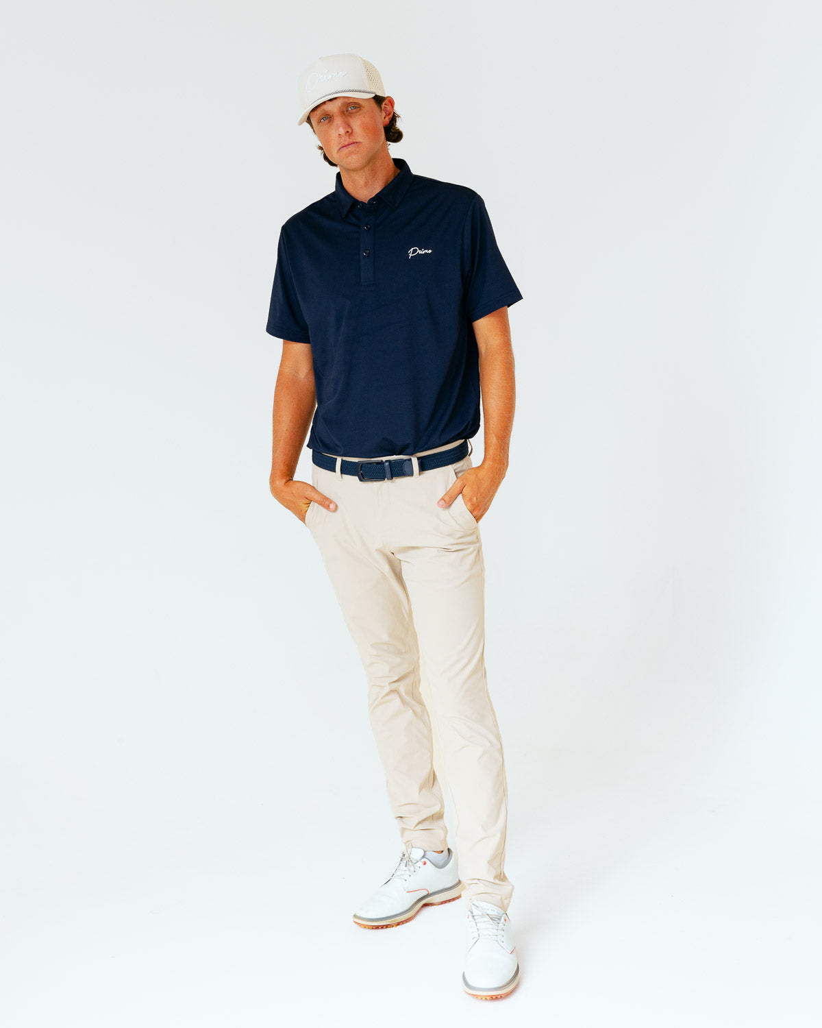 Grant Horvat Essentials Navy Classic Polo – Primo Golf Apparel