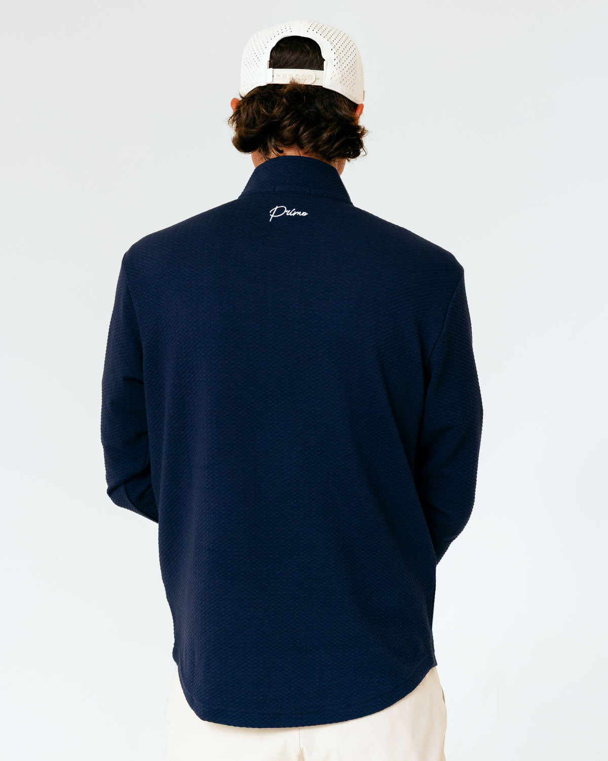 Grant Horvat Essentials Navy Waffle Quarter Zip – Primo Golf Apparel