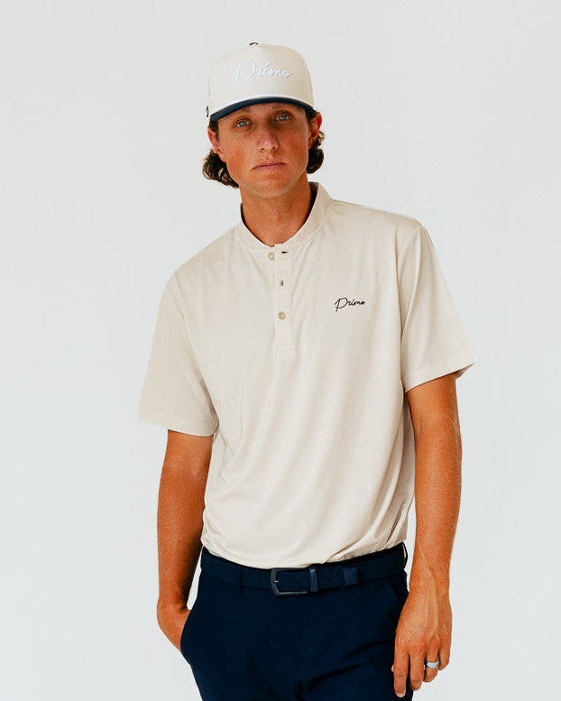Grant Horvat Essentials Blade Polo - Oatmeal
