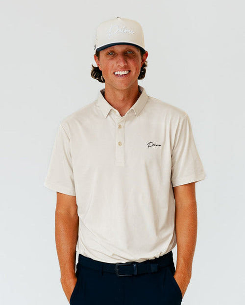 Grant Horvat Essentials Classic Polo - Oatmeal