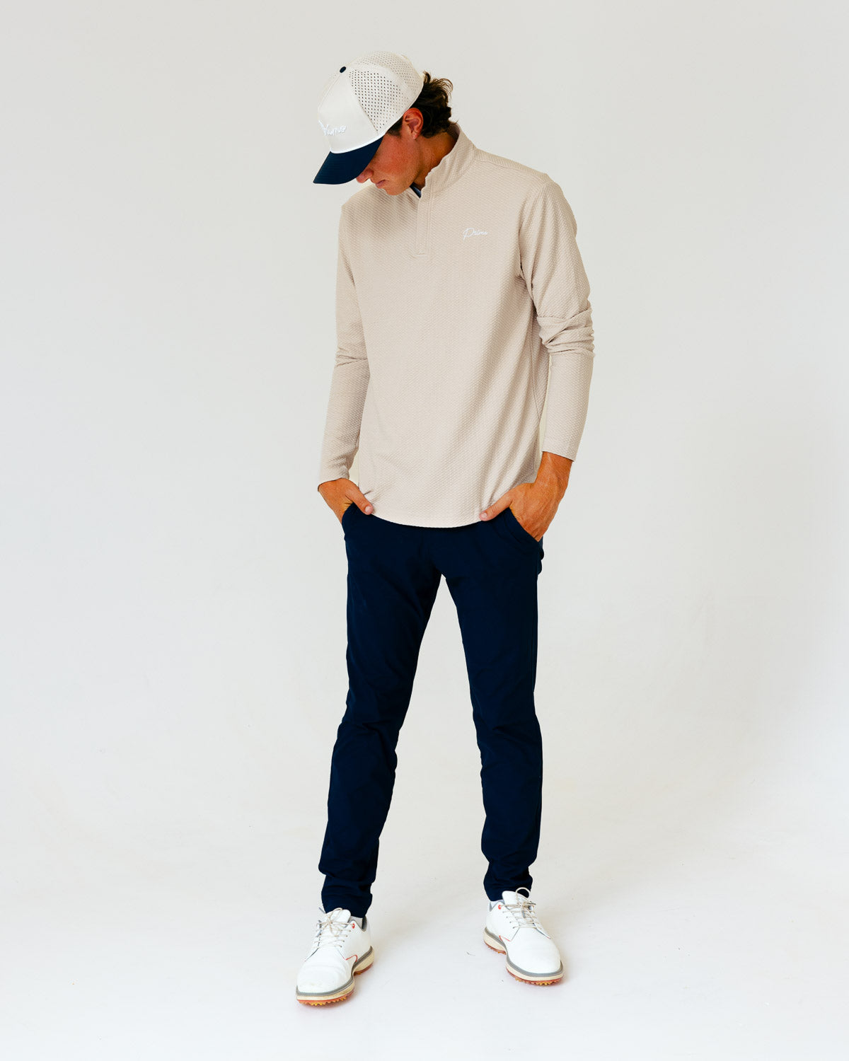 Grant Horvat Essentials Sand Waffle Quarter Zip – Primo Golf Apparel