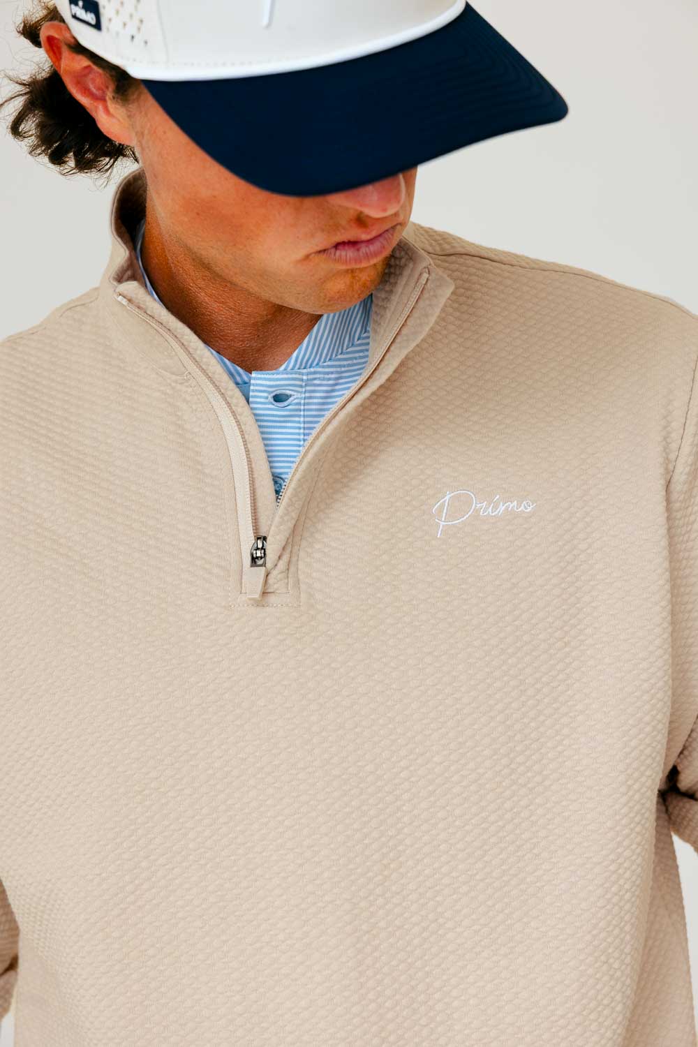 Grant Horvat Essentials Sand Waffle Quarter Zip – Primo Golf Apparel