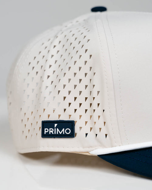 Grant Horvat Cursive Hat - Cream & Navy 0