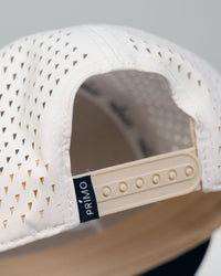 Grant Horvat Cursive Hat - Cream & Navy 1