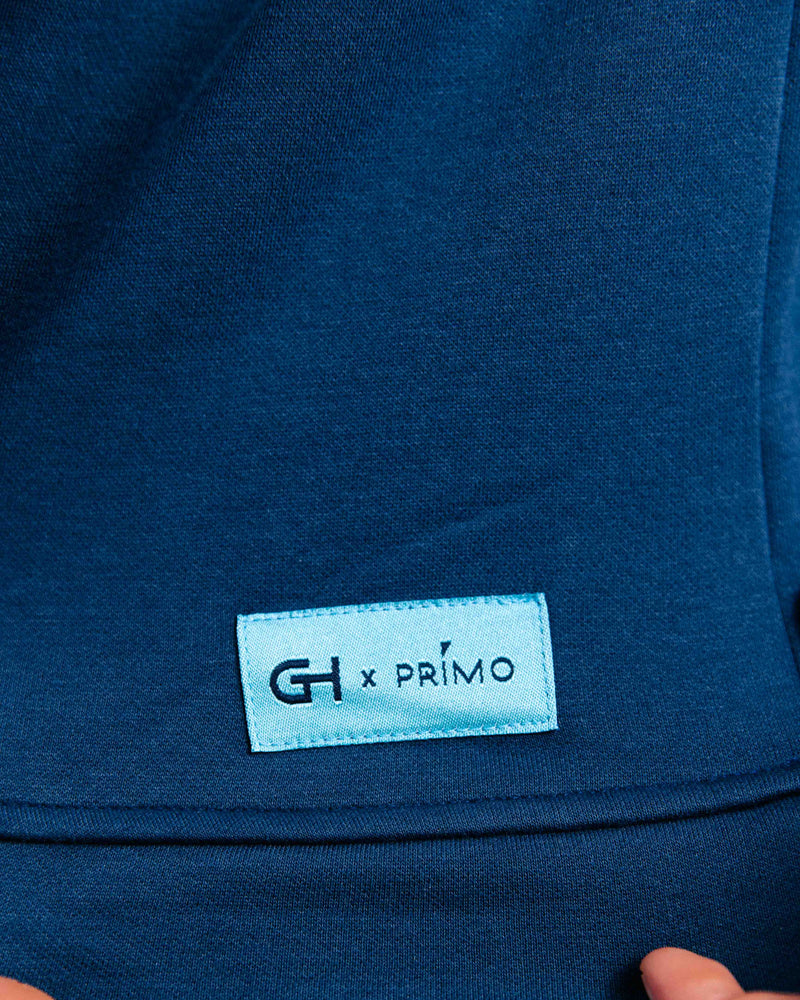 Grant Horvat Crew Neck Sweater tag on bottom of the sweater that says GH x Primo