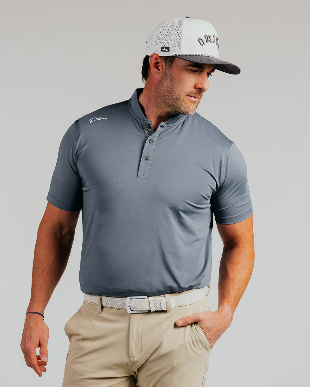 Cursive Blade Polo - Cursive Light Gray