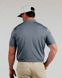 Gray Cursive Blade Polo