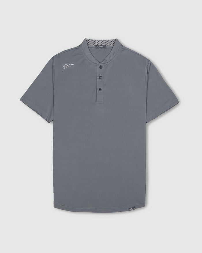 Gray Cursive Blade Polo