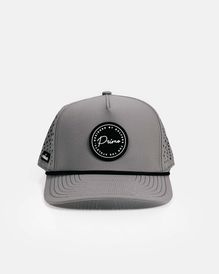 Gray Cursive Patch Hat