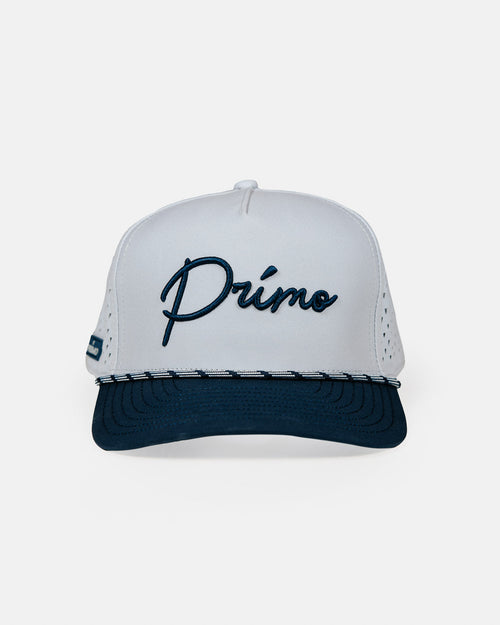 Cursive Hat - Gray & Navy