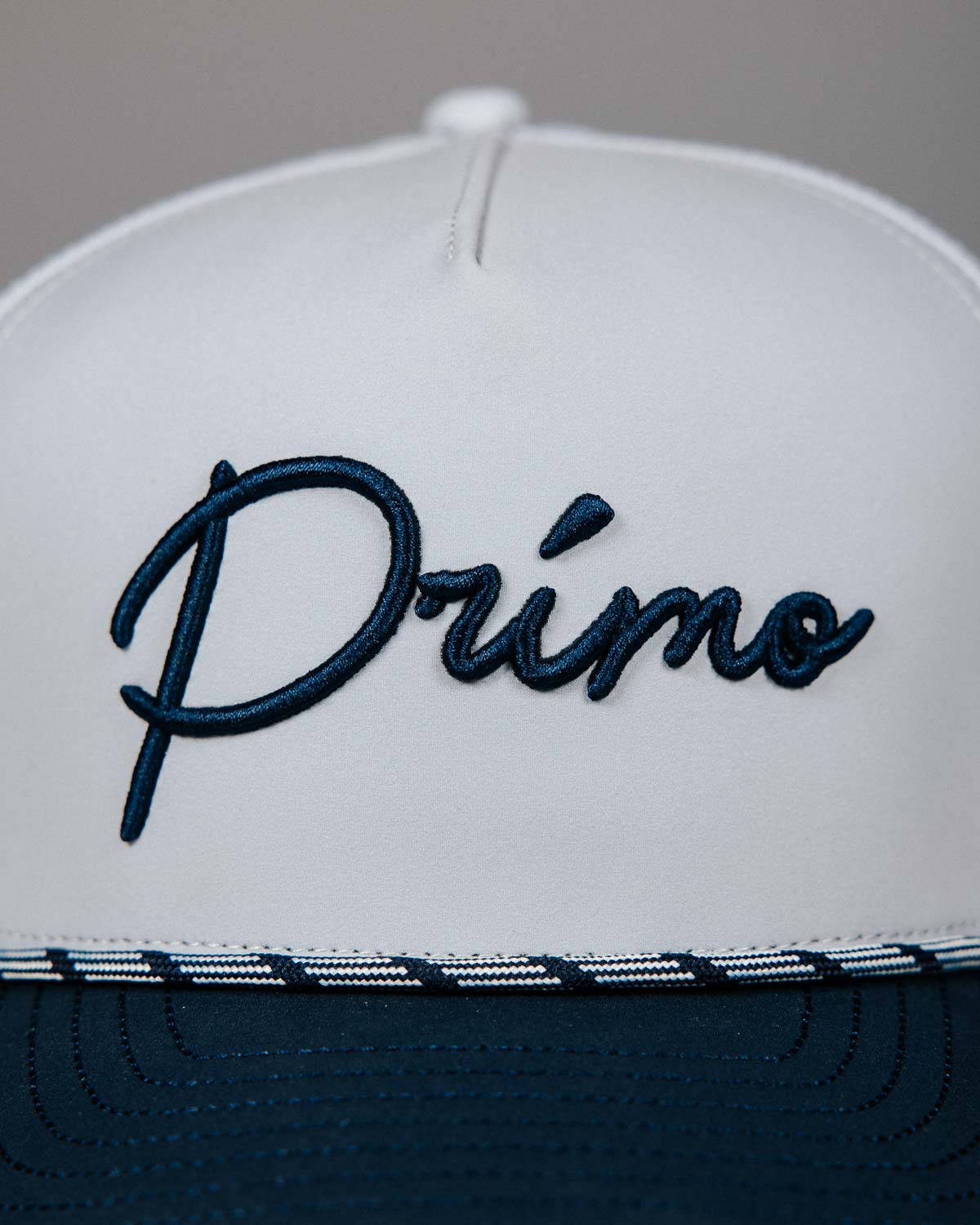 Gray + Navy Cursive Hat