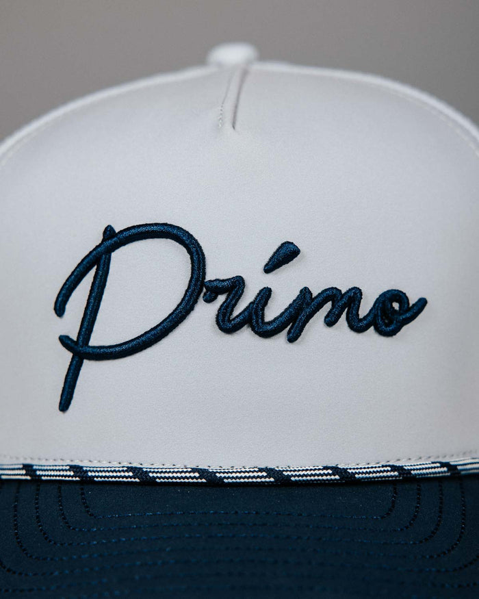 Gray + Navy Cursive Hat