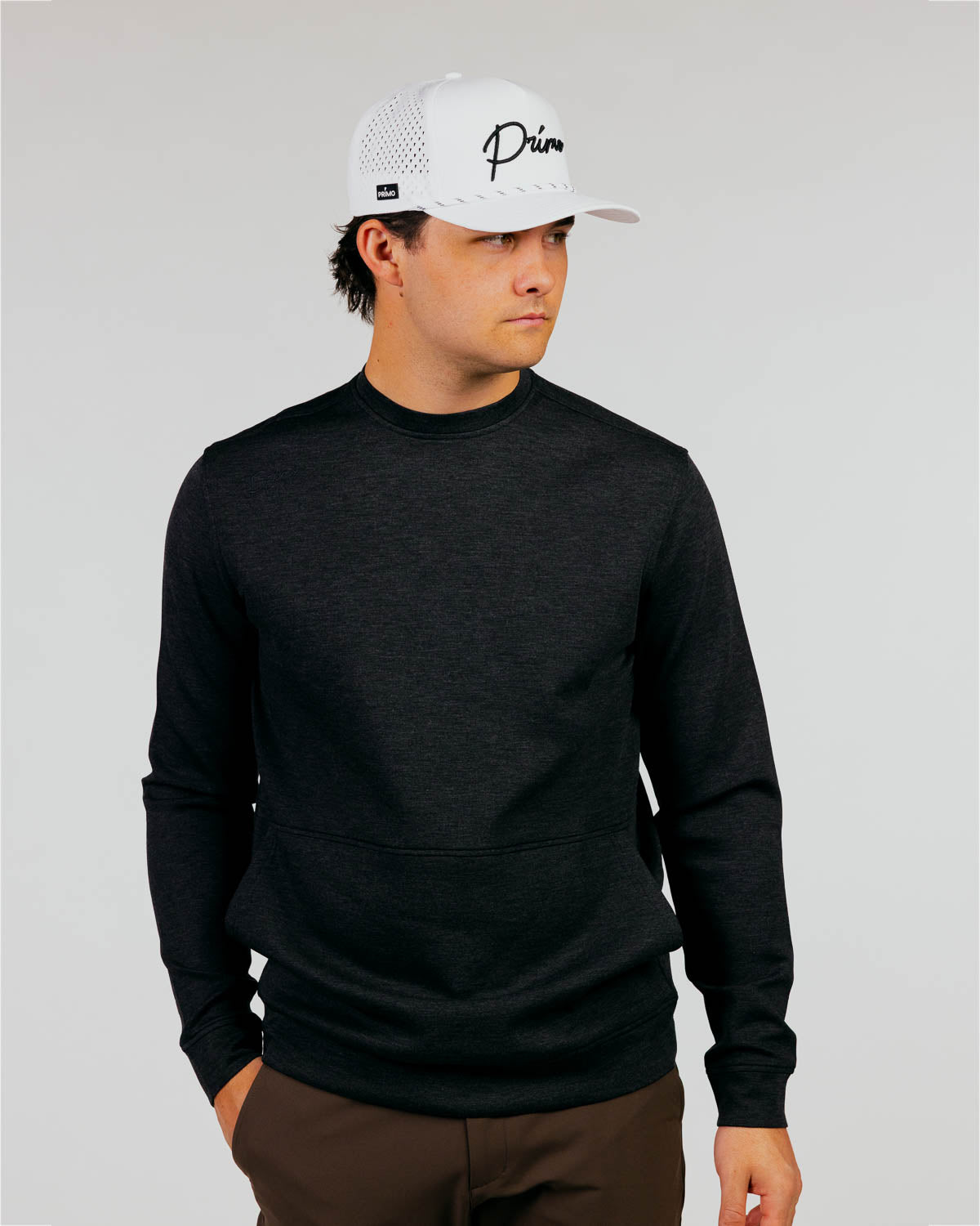 Heather Charcoal Fairway Crew Neck