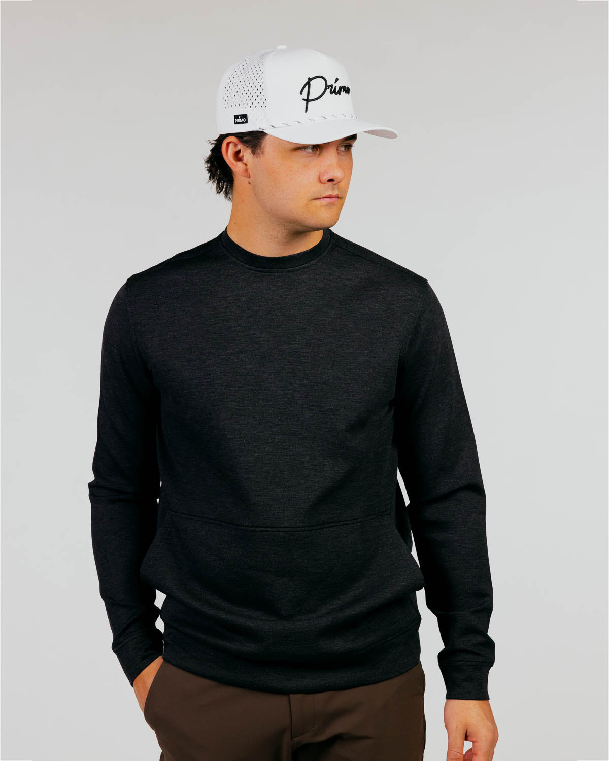 Primo Fairway Crew Neck - Heather Charcoal