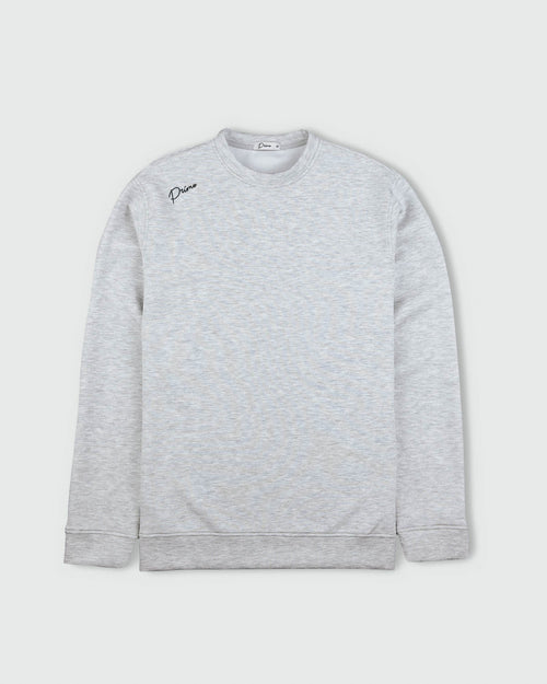 Heather Gray Cursive Golf Crew Neck