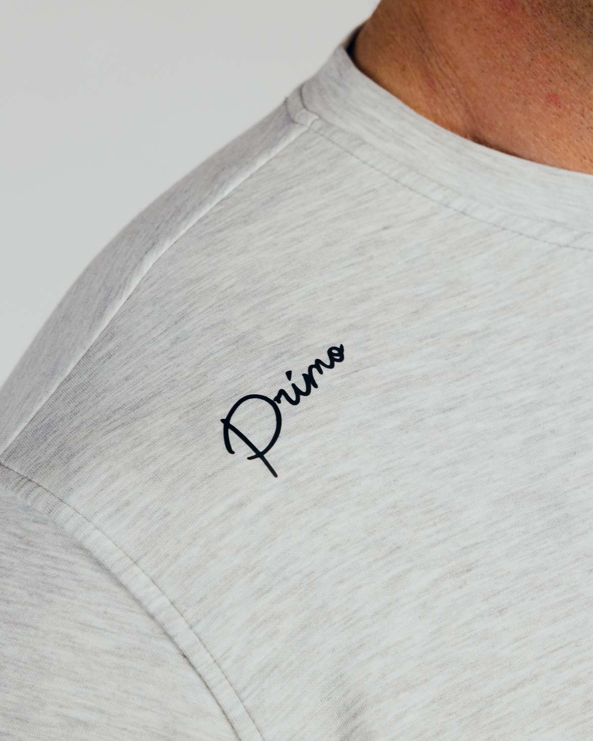 Heather Gray Cursive Golf Crew Neck