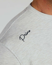 Heather Gray Cursive Golf Crew Neck
