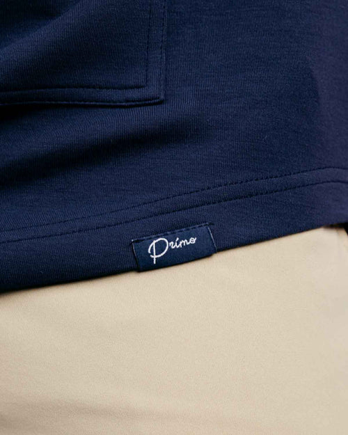 Navy Heather Short Sleeve Recovery Hoodie