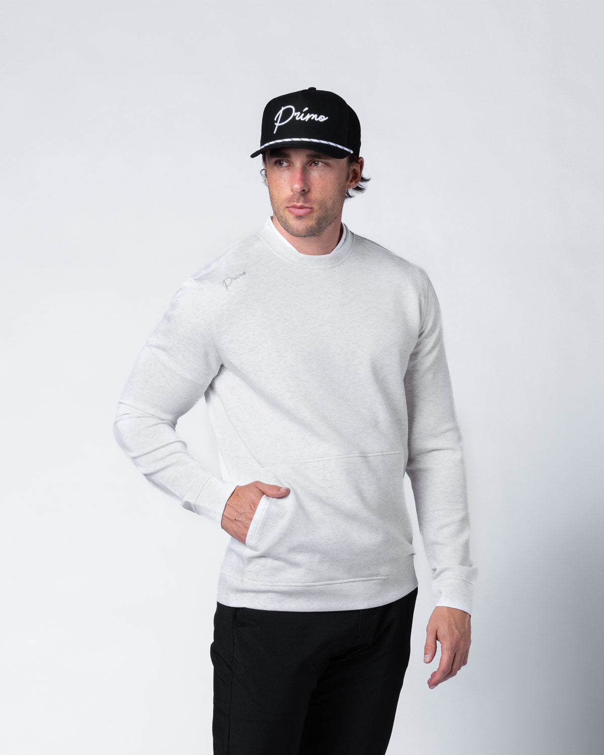 Primo Fairway Crew Neck-Heather Gray
