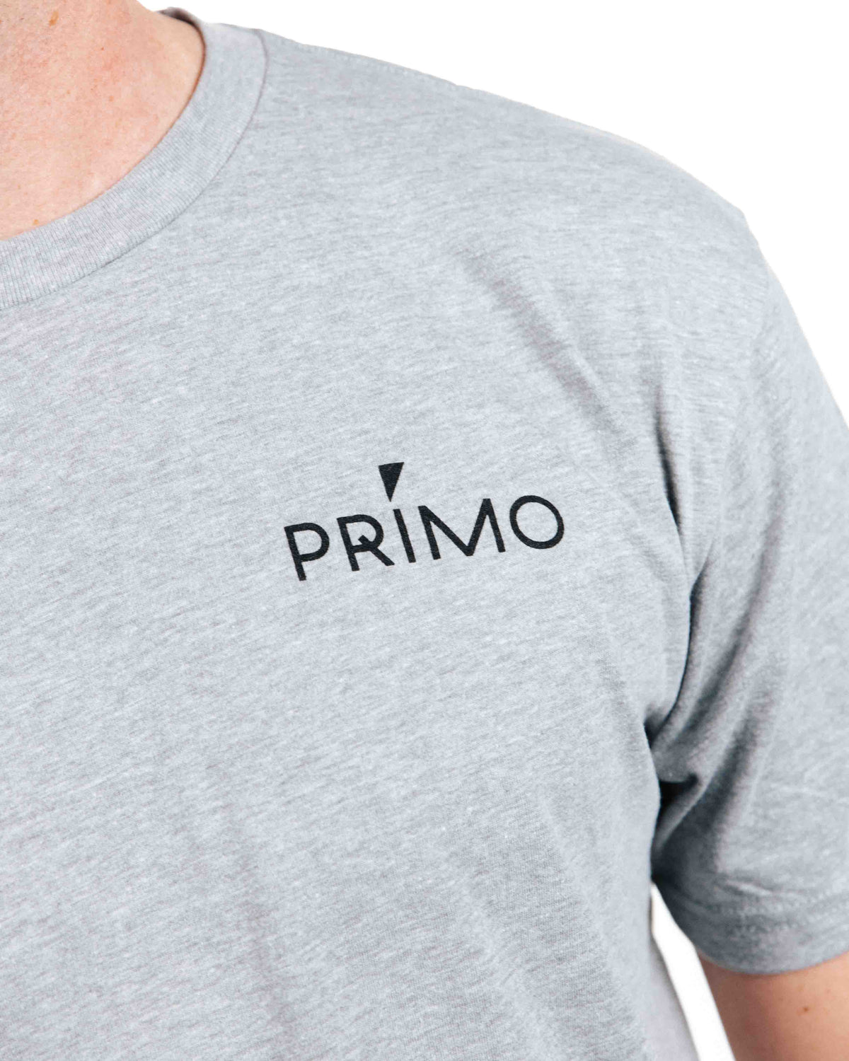 Primo Wordmark Logo Tee - Light Gray