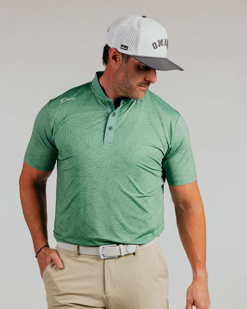 Cursive Blade Polo - Leafy
