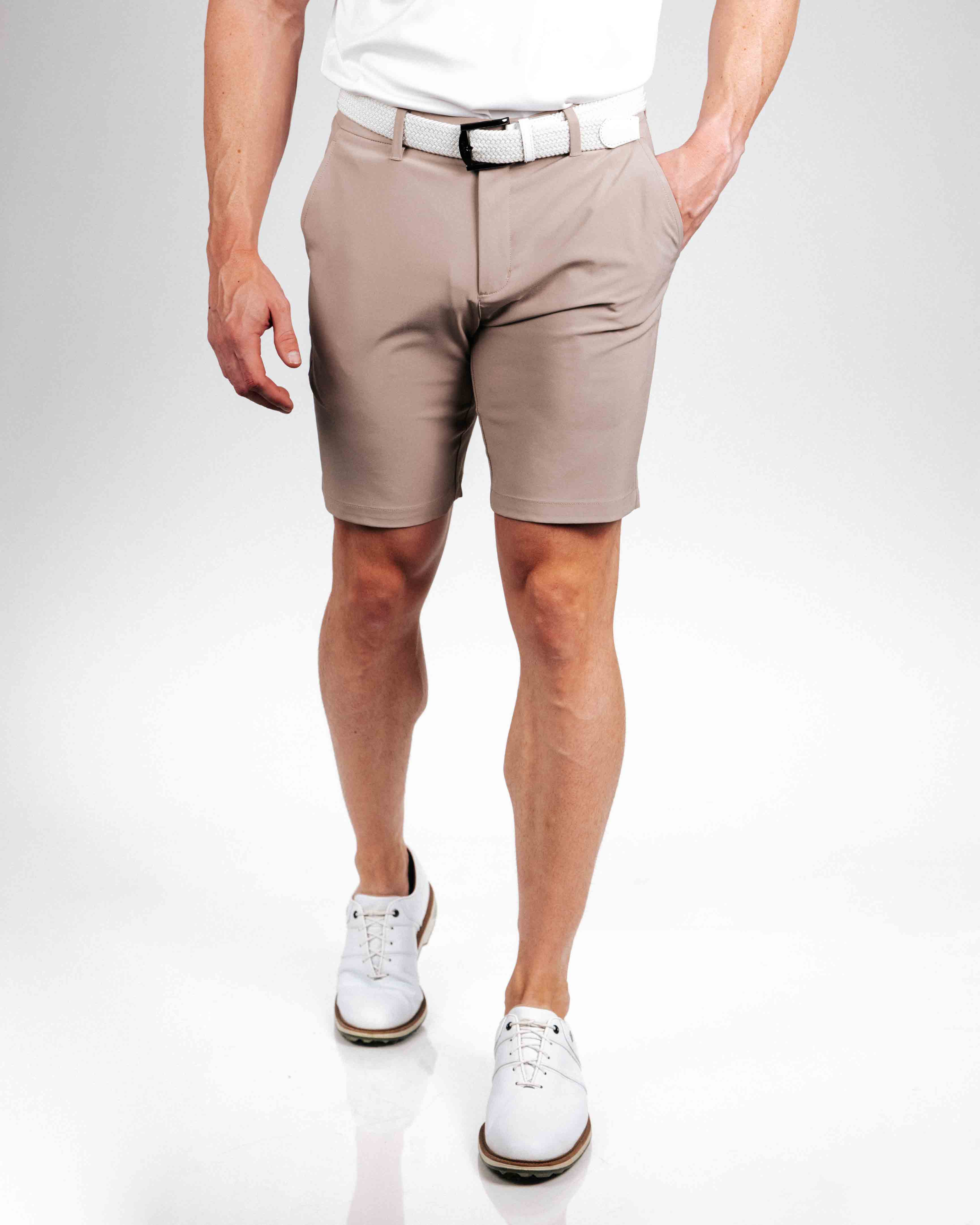 Dark brown cheap khaki shorts