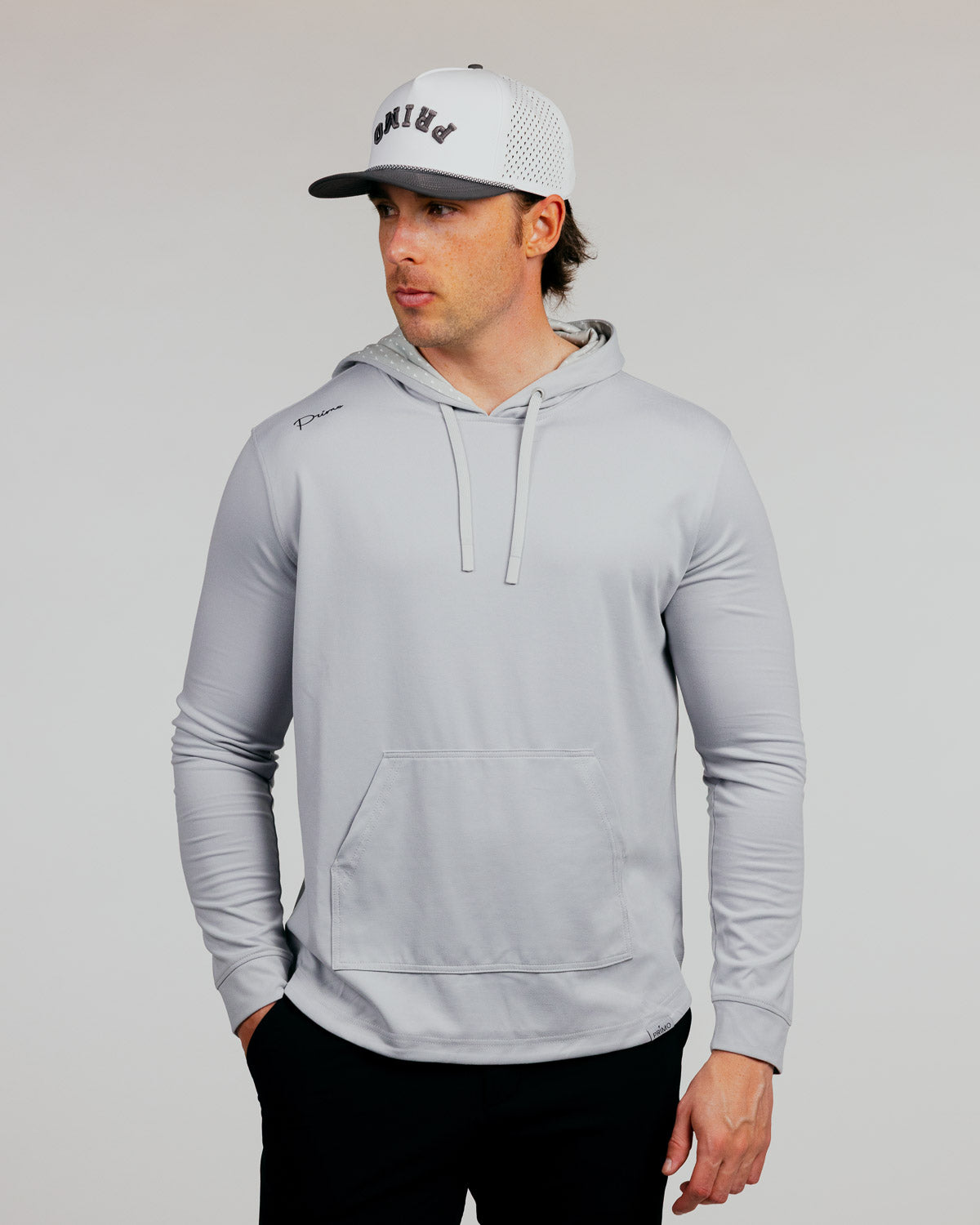 Light Gray Cursive Golf Hoodie
