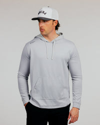 Cursive Golf Hoodie - Light Gray