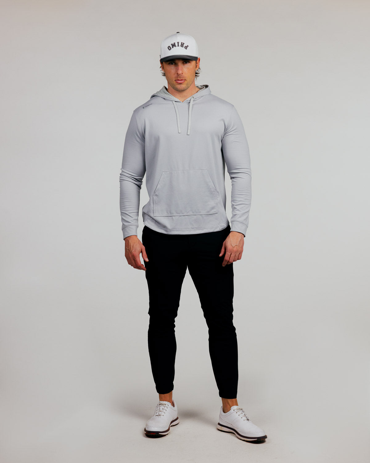 Light Gray Cursive Golf Hoodie