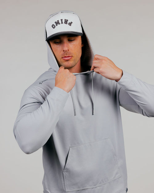 Light Gray Cursive Golf Hoodie