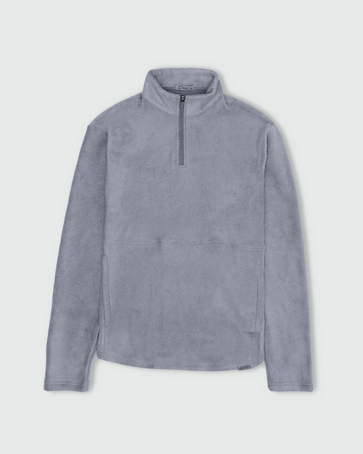 Light Gray Polar Fleece Q Zip