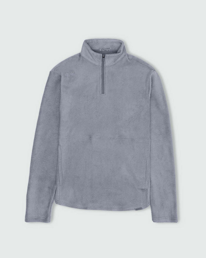 Light Gray Polar Fleece Q Zip