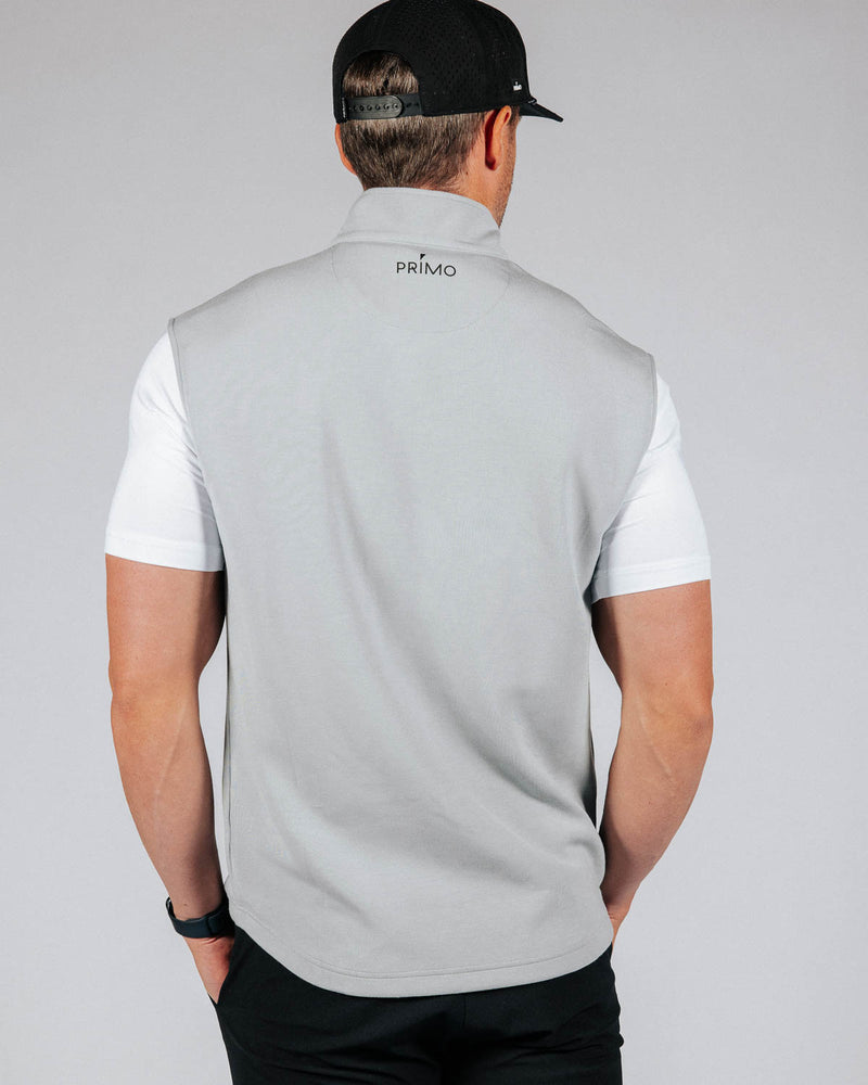 Light Gray Quarter Zip Vest