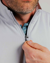 Light Gray Cursive Quarterzip