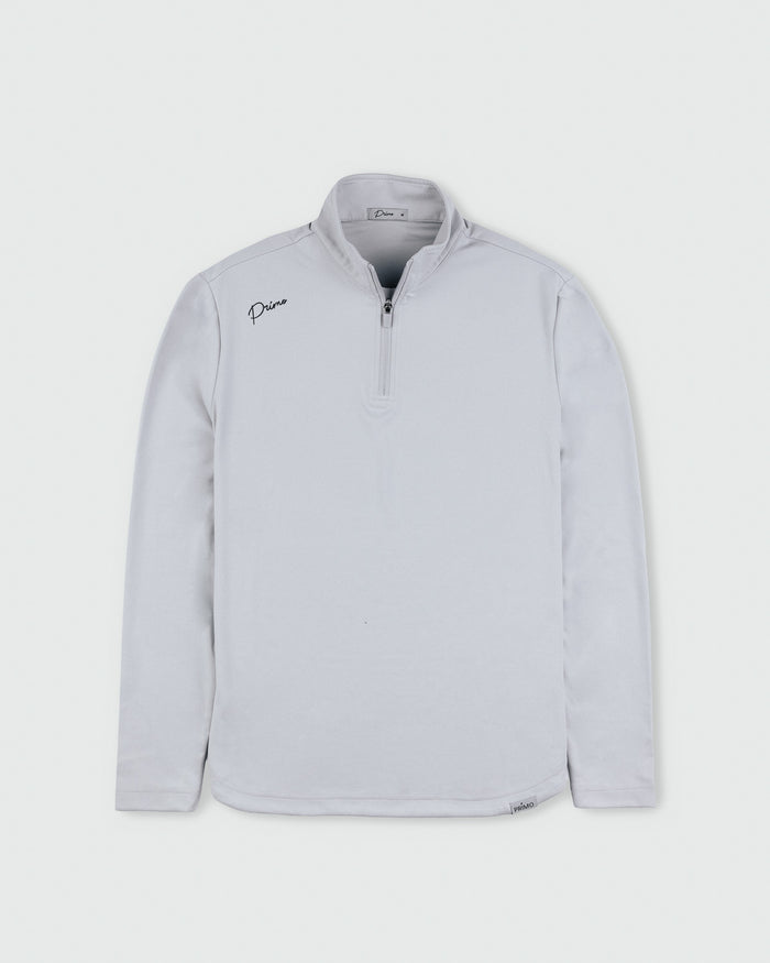 Light Gray Cursive Quarterzip