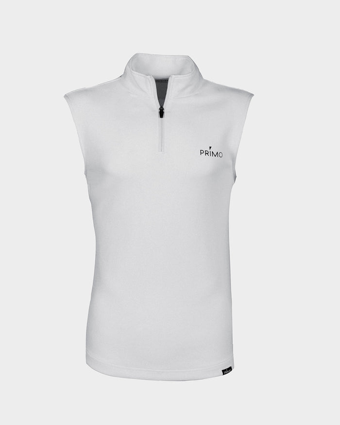 Light Gray Quarter Zip Vest