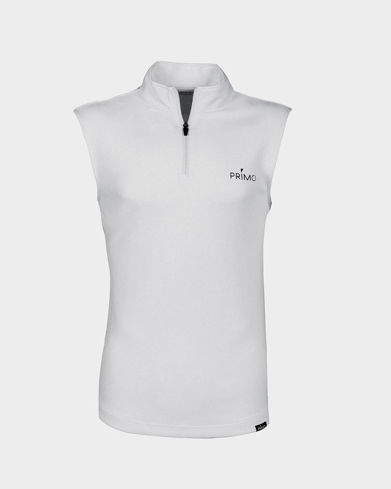 Light Gray Quarter Zip Vest